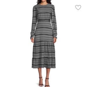 Zee Print Chevron Midi Dress